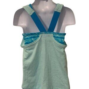 Athletic Works Girls Active Bra Top Geometric w/Tank Size XS/XCH Blue